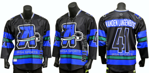 Ensemble de chaussettes et de maillot de hockey sur glace personnalisé, sublimation frontale, respirant, 100% polyester, unisexe adulte, fabricant OEM IRSA SPORTS - Product Image 2