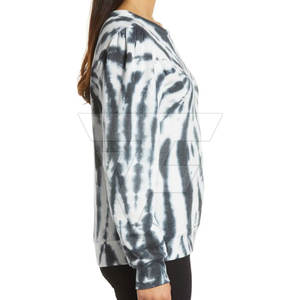 Mode couleur unie femmes décontracté cravate teinture imprimer à manches longues sweat à vendre vêtements d'hiver femmes sweat - Product Image 3