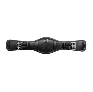Premium High Quality Designer Indian Leather Black Padded Anatomic SS <b>Hardware</b> fitted Leather Dressage Girth Indian Manufacturer - Product Image 1