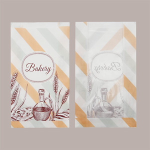 Classic Style White Greaseproof Kraft <b>Paper</b> Bag with Window 21x31 cm for Baked Goods Cakes Sugar 1000 Pieces Industrial Use - Product Image 4