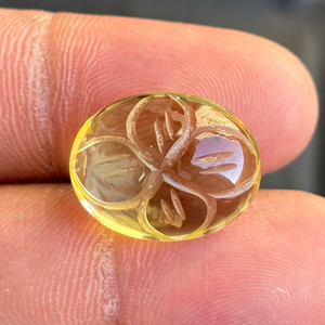 หินควอตซ์ธรรมชาติทรงหลังเบี้ยทรงรีสีเหลืองหินอัญมณีทรงรี18x14x9มม. 16กะรัตอัญมณีหลวมผลิตจากอินเดียโดยตรง - Product Image 2