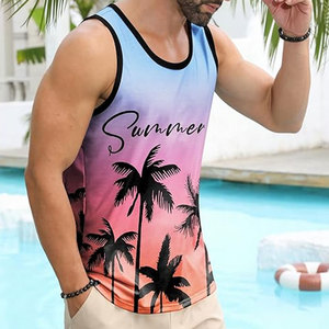 Camiseta sin mangas personalizada para gimnasio para hombre, camiseta de entrenamiento sublimada de secado rápido transpirable del proveedor al por mayor, tejido de punto - Product Image 3