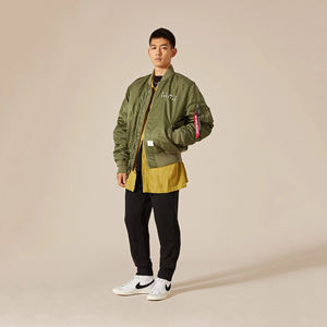 Casual <b>Slim</b> <b>Fit</b> <b>Men</b> Bomber <b>Jacket</b> Zip Up Stand Collar Hombre Autumn Plaid Sublimated Bomber <b>Jacket</b> for <b>Men</b> 100% Polyester - Product Image 4