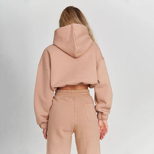 Conjunto de sudadera de yoga para mujer, conjunto de Sudadera con capucha y Jogger de dos piezas, jersey de entrenamiento de gimnasio - Product Image 3
