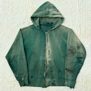 Sweat à capuche en éponge française en coton lavé à l'acide Vintage Logo personnalisé surdimensionné Stone Wash Sun Faded Distressed Hoodies - Product Image 2