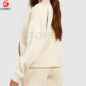 Venta caliente ropa de invierno mujer 2 piezas conjunto crop top y pantalones cortos conjuntos de dos piezas para las mujeres al por mayor precio último diseño - Product Image 3