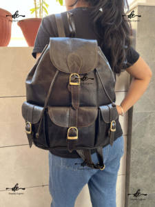 Sac à dos en cuir véritable fait à la main, sac à dos multi-usages, sacs d'école à usages multiples - Product Image 3