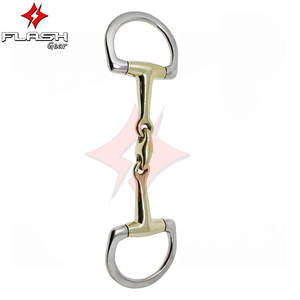 Cheval Premium Anglais Équitation Laiton Eggbutt Double Articulé Snaffle Bit Durable Doux Embouchure Entraînement Équestre Dressage - Product Image 2
