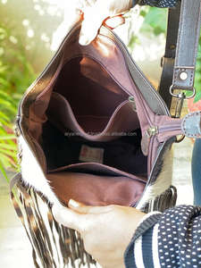 ใหม่จริงToolled Cowhideขนสัตว์หนังFringeกระเป๋าถือสไตล์ร้อนขายกระเป๋าผมบนซ่อนVINTAGE Bohemianกระเป๋าอินเดียสําหรับสตรี - Product Image 6