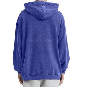 Sweats à capuche délavés à l'acide, séchage rapide, respirants, impression de logo personnalisée, sweats à capuche délavés à l'acide de haute qualité - Product Image 2