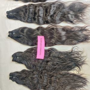 Raw100 % non transformé cuticule aligné Remy Extensions de cheveux Temple indien couleur noir naturel femmes Machine Double trame humaine - Product Image 1