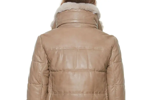 2024 Winter Solid <b>Women</b> <b>Crop</b> <b>Puffer</b> Down Bomber Leather <b>Jacket</b> New Breathable Fabric <b>Jacket</b> Trending Fashion - Product Image 5