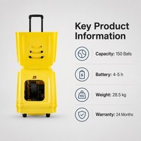 Machine à balles de padel professionnelle pour l'entraînement, lanceur de balles, capacité de 150 balles, télécommande par application pour les clubs et les académies