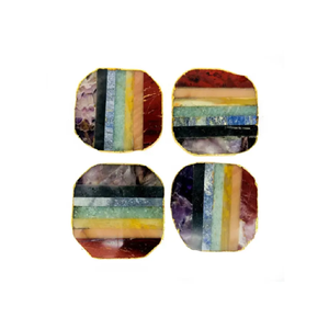 Posavasos de Cristal de Alta Calidad para Regalo, Hechos a Mano, Artesanía en Piedra, Posavasos de Piedra de 7 Chakras para Bebidas, Piedra Natural Curativa, Venta al por Mayor - Product Image 3