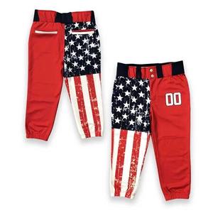 Pantalons multicolores de haute qualité pour hommes Vente à chaud Produit de baseball sublimé avec drapeau américain personnalisé tendance en liège de luxe - Product Image 6