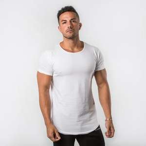 T-shirt décontracté pour homme à manches longues, motif personnalisé, logo imprimé numériquement, 100% coton, écologique, respirant, séchage rapide - Product Image 1