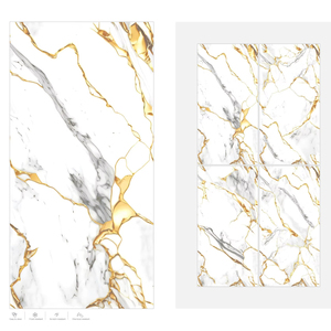 Carreaux en porcelaine brillante sans fin doré 600x1200 Grand format 24x48 Carreaux de sol et de mur polis de qualité supérieure Designs de qualité d'exportation - Product Image 1