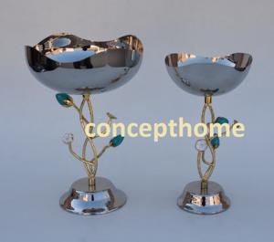 Silver Plated Stainless Steel Handmade Decorative <b>Bowl</b> Serving Food Fruit Classic <b>Bowl</b> - Product Image 5