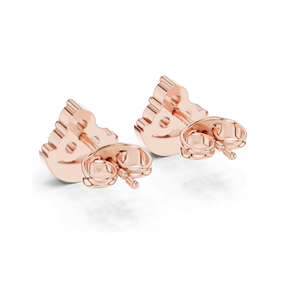Pendientes de Media Luna con Diamantes, Claridad VVS-VS Cultivados en Laboratorio, 0.36 CT de Peso Total, Oro de 18K, 14K, 10K y Plata 925, Color Rosa - Product Image 6