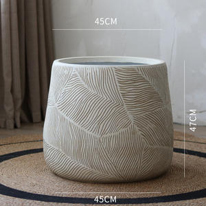 Maceta <span class=keywords><strong>de</strong></span> <span class=keywords><strong>Barro</strong></span> <span class=keywords><strong>de</strong></span> Magnesio Estilo Bohemio, Ligera, Tallada a Mano, para Flores Artificiales, Decoración <span class=keywords><strong>de</strong></span> Interiores y Balcón, Hogar Moderno - Product Image 1