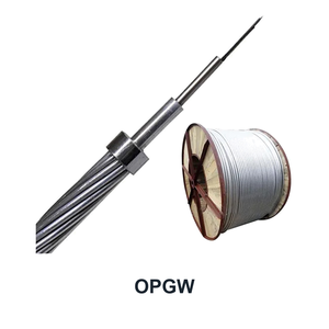 Câble de <span class=keywords><strong>fibre</strong></span> <span class=keywords><strong>optique</strong></span> OPGW pour mise à la terre aérienne, 12-96 fibres, SM G652D G655D, câble d'alimentation aérien haute tension blindé en métal - Product Image 1