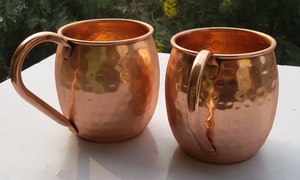 Copa de cóctel de cobre de 500ml al por mayor con asa, espejo clásico, cerveza, vodka, mula de Moscú, respetuosa con el medio ambiente, logotipo personalizado para viajes - Product Image 2