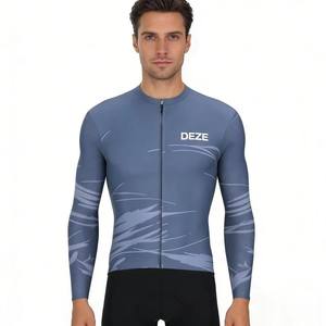Maillot de cyclisme sur route pour homme, coupe ajustée, résistant aux intempéries, anti-humidité, haute performance, manches longues, pour l'endurance et les loisirs - Product Image 4