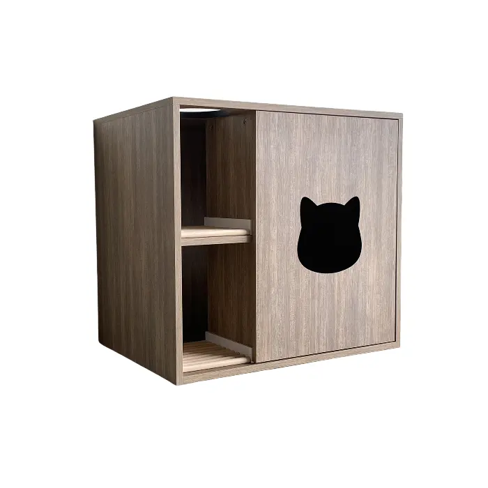 Accessori per la cura degli animali domestici in legno gattino angolo vasino elegante lettiera mobili