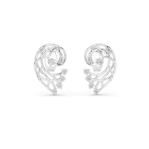 Élégantes boucles d'oreilles en diamant de laboratoire 18 carats pour femmes, clarté VVS-VS EF, options or rose, jaune, blanc et moissanite, 0,12 CT CVD - Product Image 2