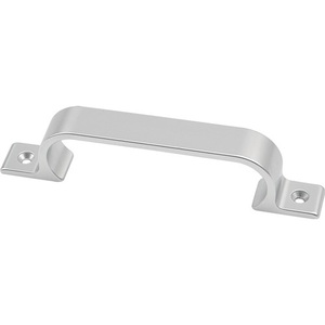 Hermeta <b>Silver</b> Anodized Aluminum Furniture Handles & <b>Knobs</b> 35mm Handle Projection 186mm Length 24mm Width 2 Holes - Product Image 1