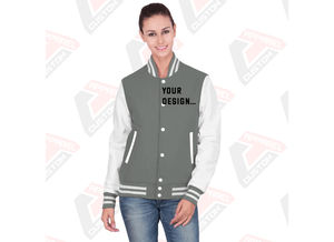 Hot Selling <b>Men's</b> Casual Street Wear <b>Canvas</b> Varsity <b>Jacket</b> with Stand Collar New Fashion Customized Printing Breathable for <b>Men</b> - Product Image 4