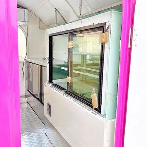 Petite remorque ronde de nourriture d'acier inoxydable avec le certificat de DOT et CE à vendre le camion de nourriture de casse-croûte et le chariot de crème glacée aux Etats-Unis - Product Image 5