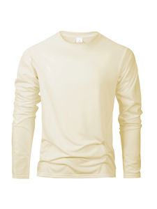 T-shirts à manches longues pour hommes T-shirts décontractés à col rond évacuant l'humidité Hauts pour hommes T-shirts de sport confortables et polyvalents pour hommes - Product Image 2