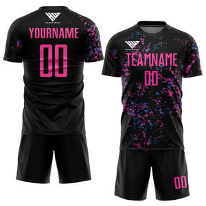 Proveedor Directo de Fábrica Uniformes de Fútbol para Hombre y Ropa Deportiva 100% Poliéster Conjunto de Camiseta y Pantalones Cortos de Fútbol para Entrenamiento - Product Image 1