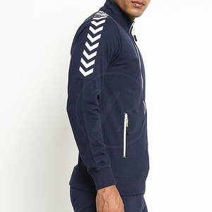 Venta al por mayor de calidad premium de los hombres 100% de algodón transpirable chándal de invierno de diseño personalizado de contraste de color sólido patrón de estilo conjunto - Product Image 2