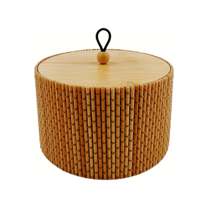 Boîte de rangement en bambou durable avec couvercle, idéale pour organiser la cuisine et la salle de bain, du Vietnam, au prix le plus bas vente en gros - Product Image 2