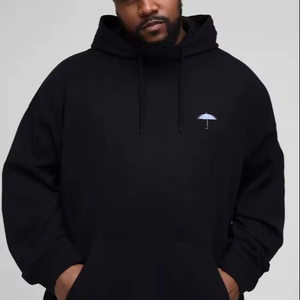 Tendance Hiver 2025 : Sweat à Capuche Homme Oversize Grande Taille en Polaire Brodé et Imprimé avec Poches, Coton Épais de Qualité, Logo Personnalisé - Product Image 1