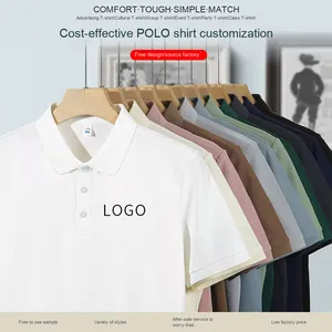 Venta al por mayor personalizado su marca impresión bordado Logo algodón Polo camisa en blanco hombres Polo camiseta para hombres - Product Image 2