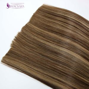 Venta al por mayor de doble dibujado vietnamita máquina de pelo crudo extensiones de cabello de trama Natural recto Balayage Color - Product Image 5