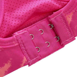 Soutien-gorge de sport pour femmes super doux rose respirant conception en maille réglable dos ouvert une épaule récolte bon prix soutien-gorge de sport grande taille - Product Image 3