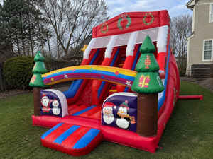 Aire de jeux gonflable professionnelle 7x4x6m – Toboggan gonflable en PVC – Utilisation professionnelle en extérieur/intérieur – Conforme aux normes européennes - Product Image 2