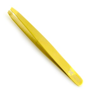 Pinzas para Cejas Inclinadas Kounain, Acero Inoxidable, Duraderas, Reutilizables, Modernas, Recubrimiento de Plasma Multicolor, Colores Personalizables, Empaquetado - Product Image 5