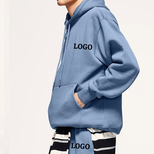 Sudadera con capucha de algodón con logotipo personalizado para hombre, Jersey deportivo con capucha y pantalones de chándal para hombre - Product Image 2