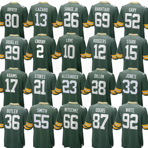 Maillot de football américain brodé Green Bay 2025 pour homme – Équipe 36 Butler 21 Stokes 52 Gary Packers - Product Image 1
