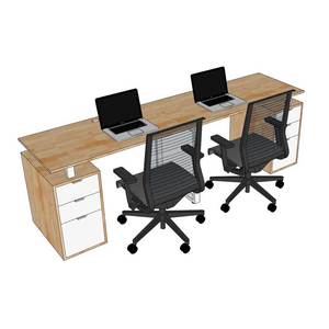 Modern Minimalist <b>Foldable</b> <b>Office</b> <b>Desk</b> with Natural Wood Iron Legs - Product Image 2