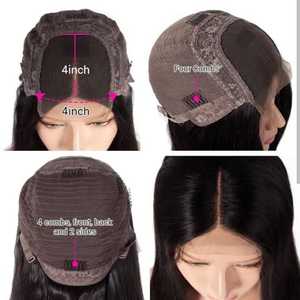 Haute Qualité Vierge Remy Indien Cheveux Bruts Naturel Non Transformés Noir Couleur Haute Définition Dentelle Fermeture Perruque Extensions de Cheveux Humains - Product Image 5