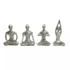 Escultura de Metal tallada a mano para atletas, escultura decorativa de mesa, chapado en plata - Product Image 5
