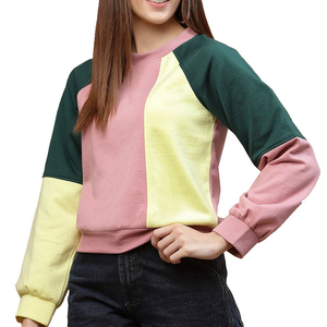 Sweat-shirts d'hiver pour femmes tendance, en coton/polyester, en molleton de coton, séchage rapide, contraste de couleurs, pull ample, streetwear élégant - Product Image 3
