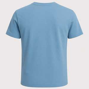 Venta al por mayor de camisetas de los hombres de alta calidad Casual de punto transpirable ecológico de color sólido de media manga de secado rápido Regular Fit 180g - Product Image 4