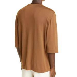 เสื้อยืดครึ่งแขนสำหรับผู้ชายระบายอากาศได้ดีใส่ลำลองดีไซน์ล่าสุด - Product Image 6